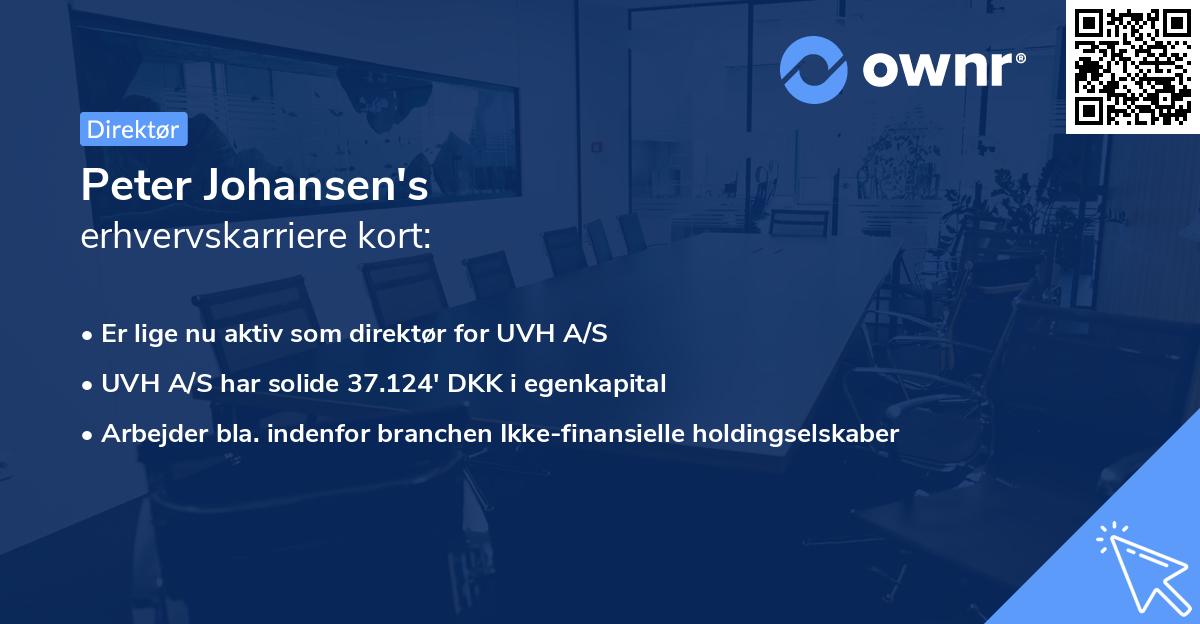 Peter Johansen's erhvervskarriere kort