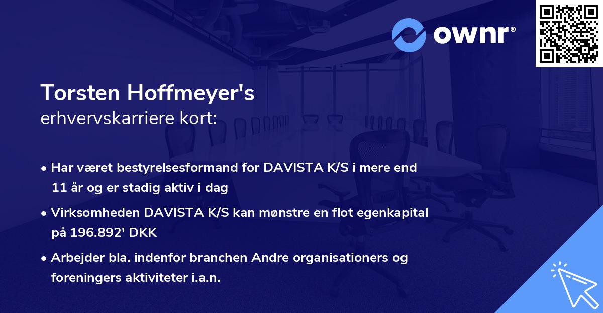 Torsten Hoffmeyer's erhvervskarriere kort