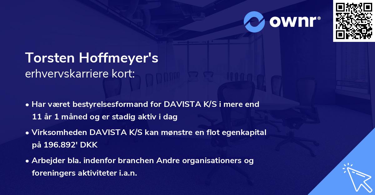 Torsten Hoffmeyer's erhvervskarriere kort