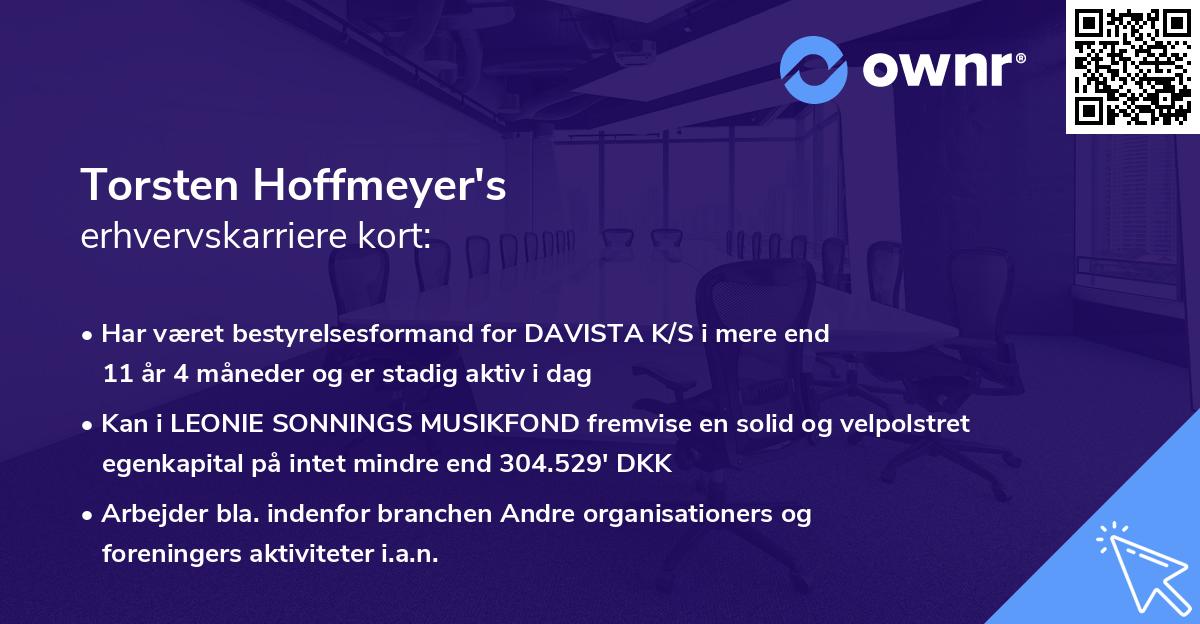 Torsten Hoffmeyer's erhvervskarriere kort