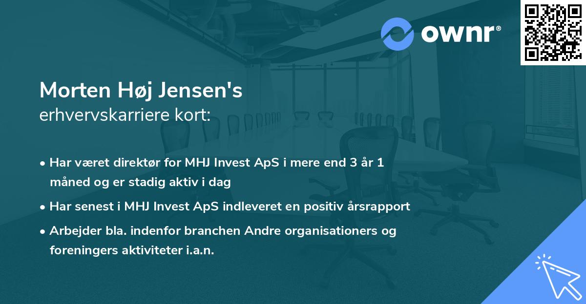 Morten Høj Jensen's erhvervskarriere kort