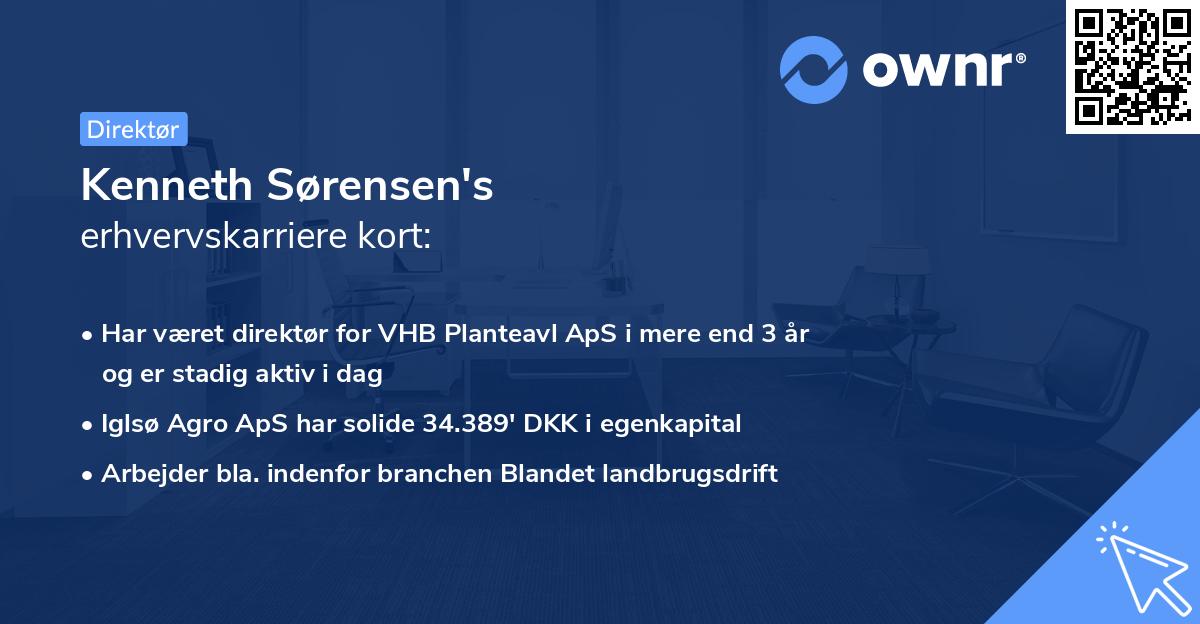 Kenneth Sørensen's erhvervskarriere kort