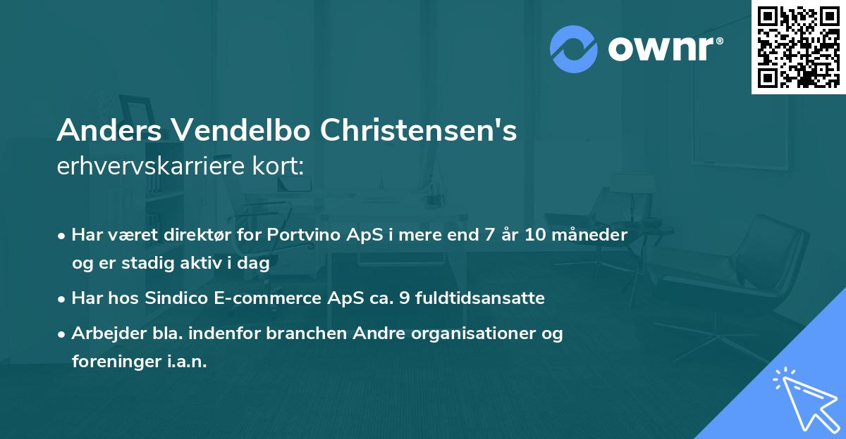 Anders Vendelbo Christensen's erhvervskarriere kort