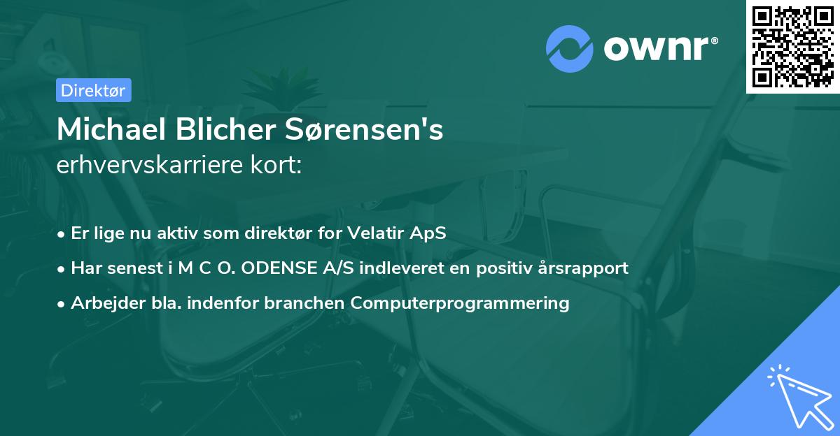 Michael Blicher Sørensen's erhvervskarriere kort