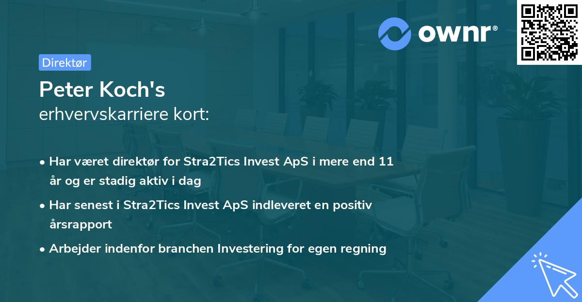 Peter Koch's erhvervskarriere kort