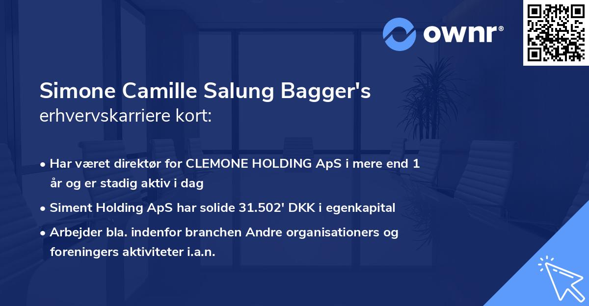 Simone Camille Salung Bagger's erhvervskarriere kort