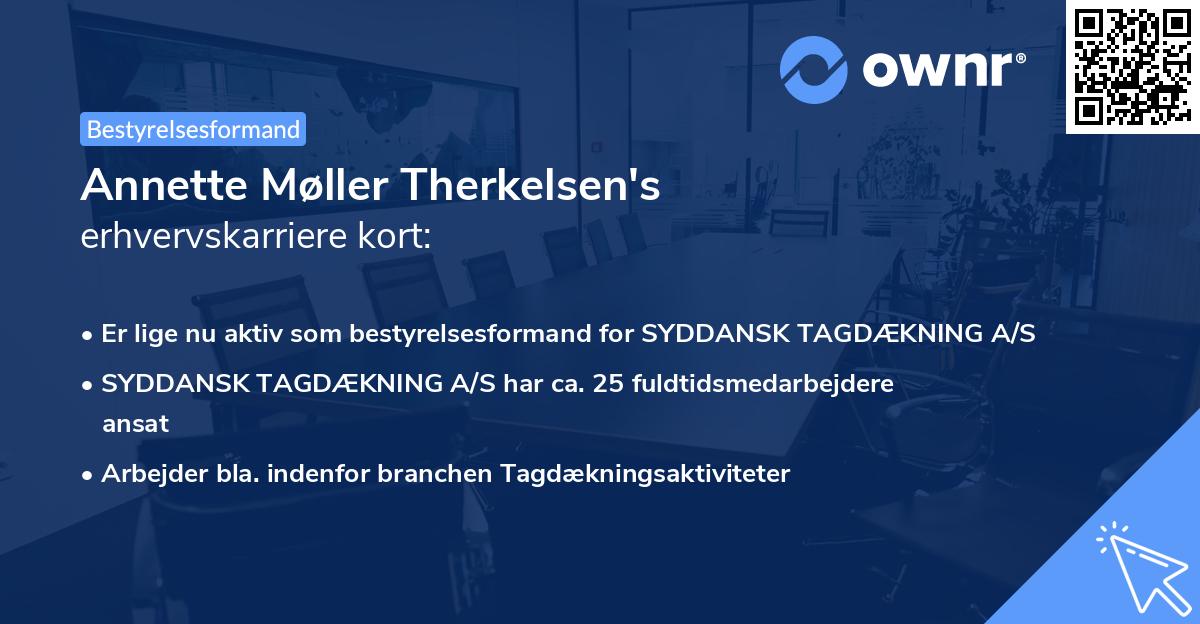 Annette Møller Therkelsen's erhvervskarriere kort