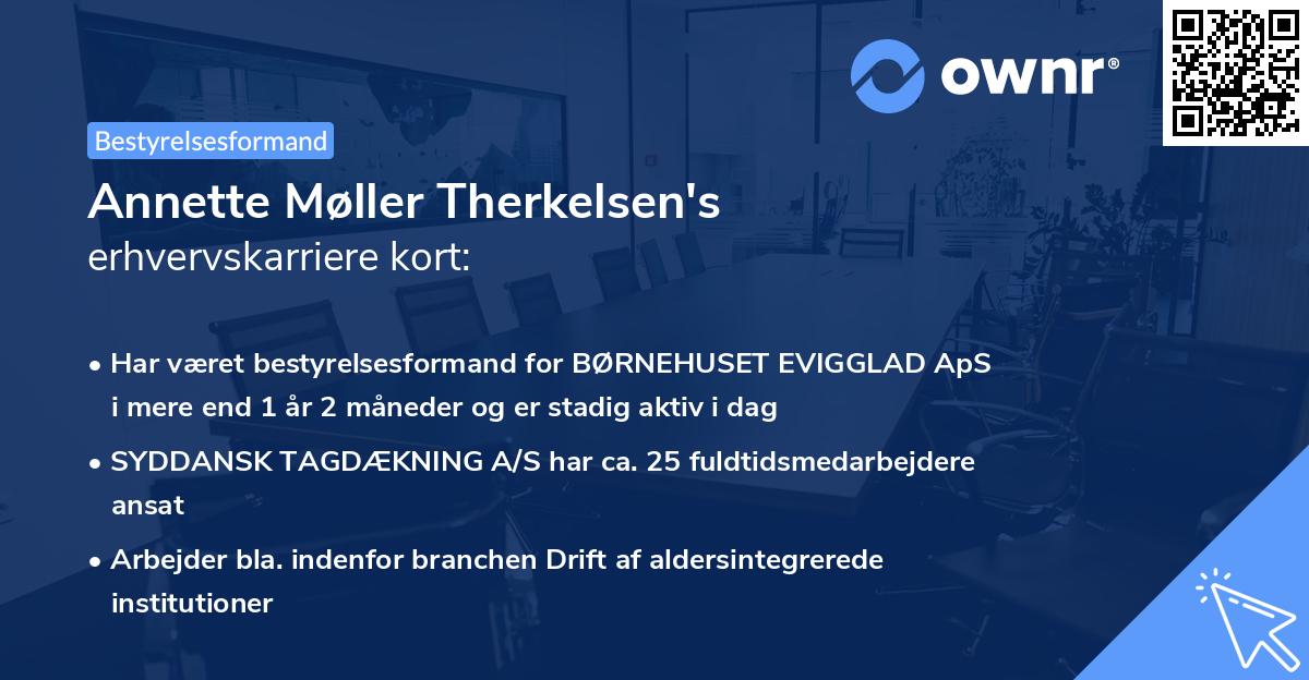 Annette Møller Therkelsen's erhvervskarriere kort