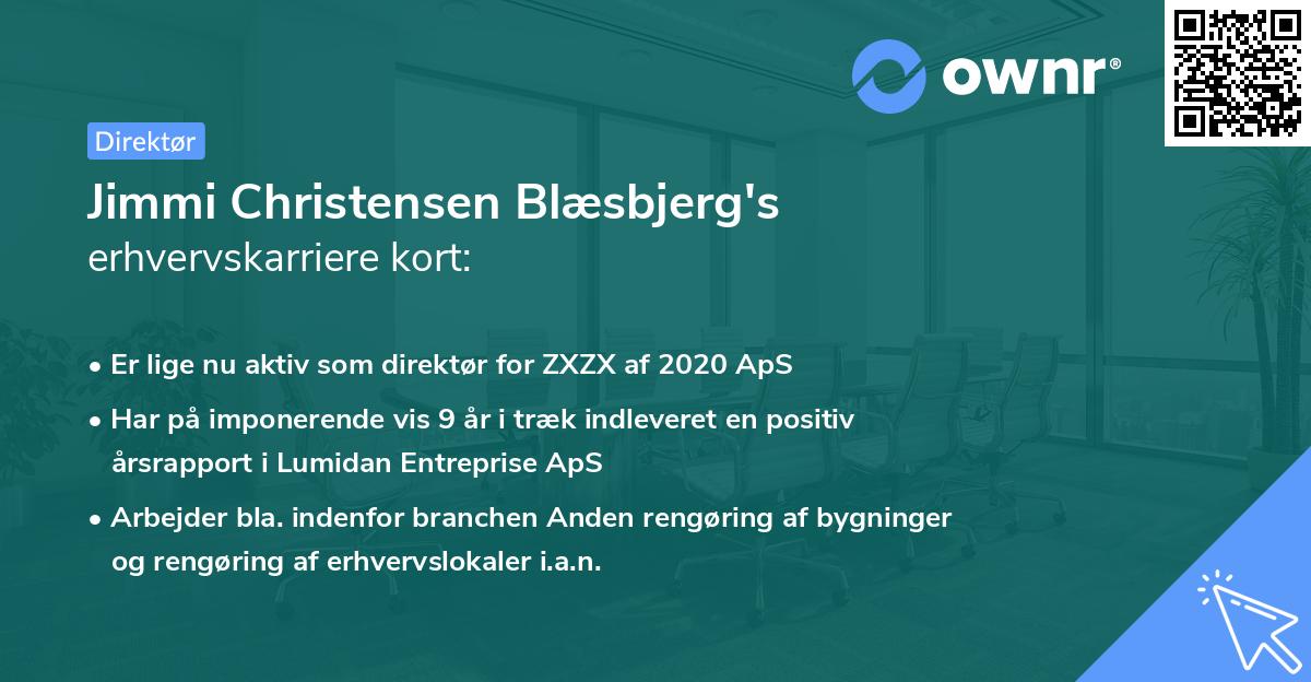 Jimmi Christensen Blæsbjerg's erhvervskarriere kort