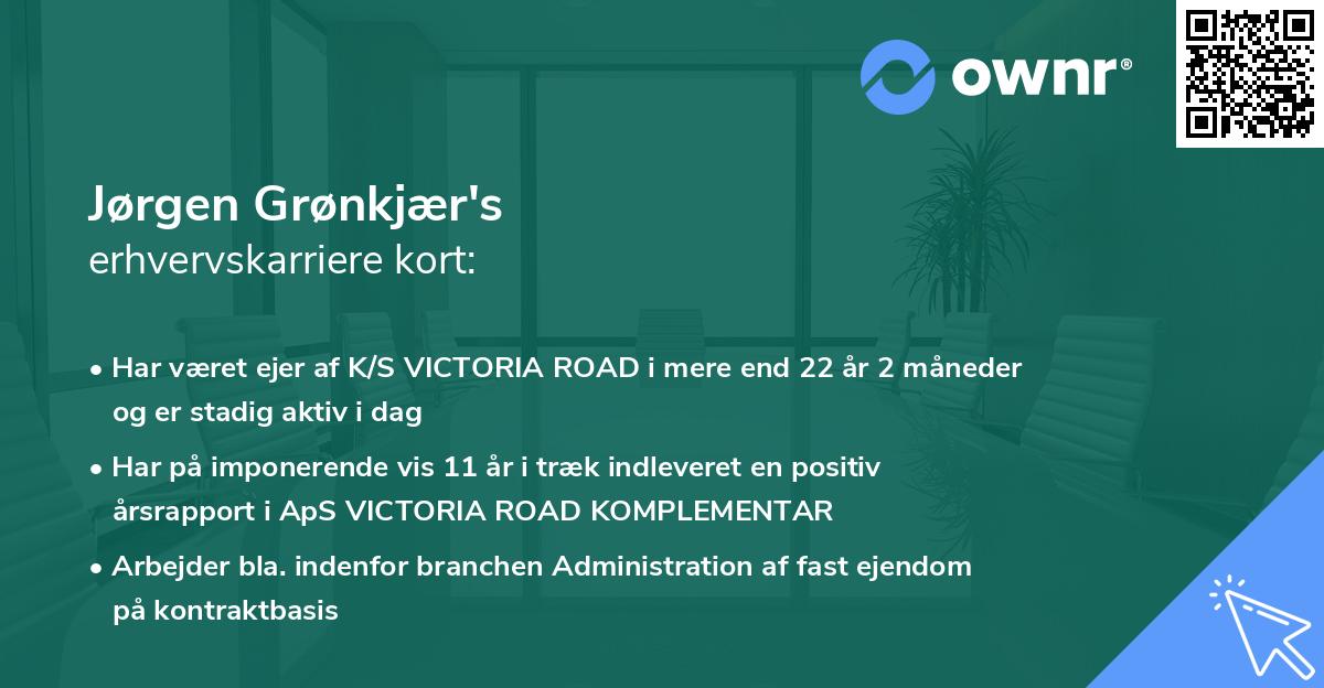 Jørgen Grønkjær's erhvervskarriere kort