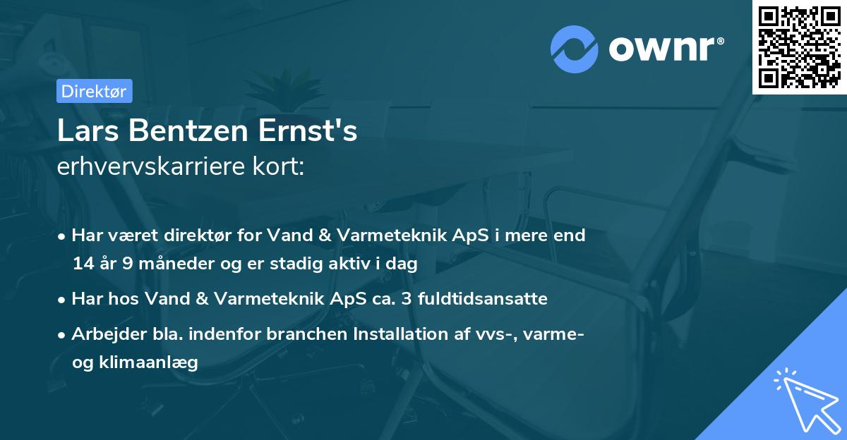 Lars Bentzen Ernst's erhvervskarriere kort
