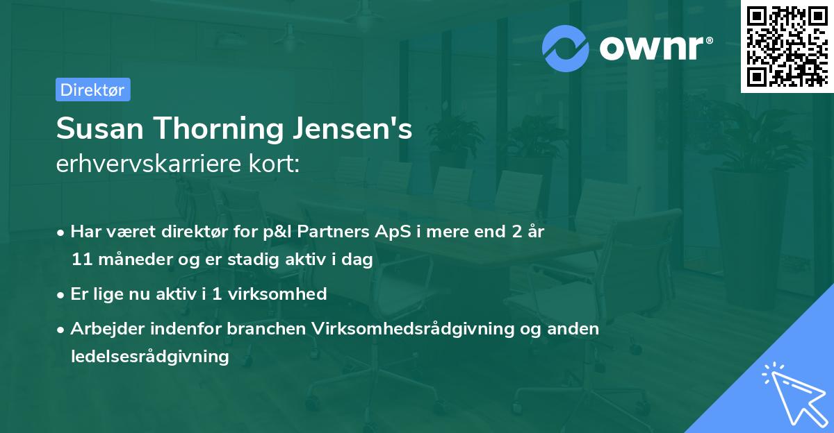 Susan Thorning Jensen's erhvervskarriere kort