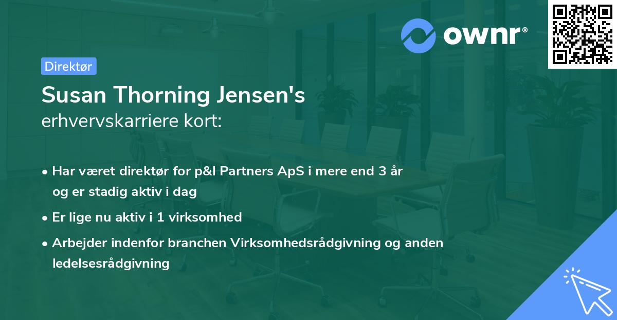 Susan Thorning Jensen's erhvervskarriere kort