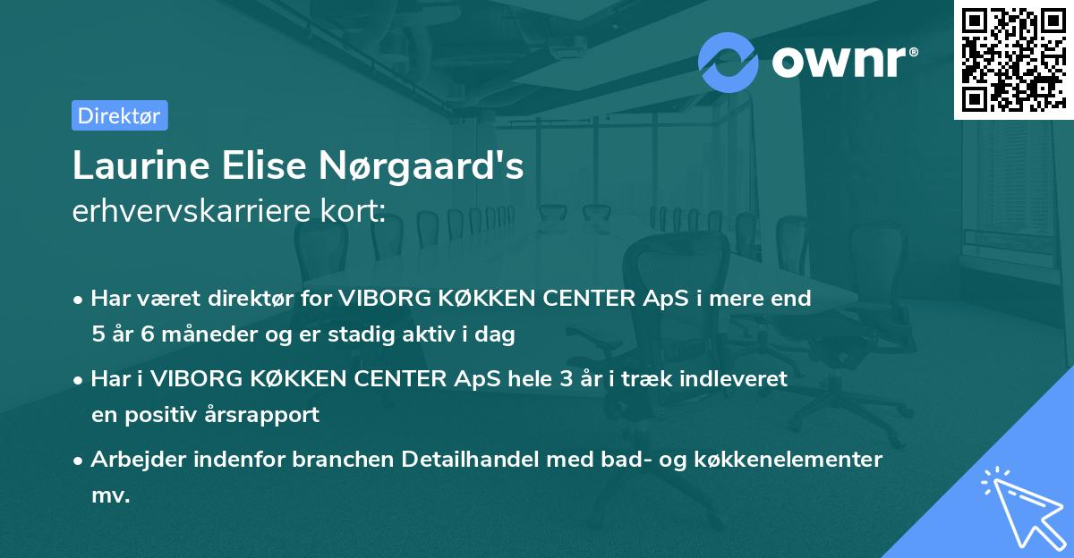 Laurine Elise Nørgaard's erhvervskarriere kort
