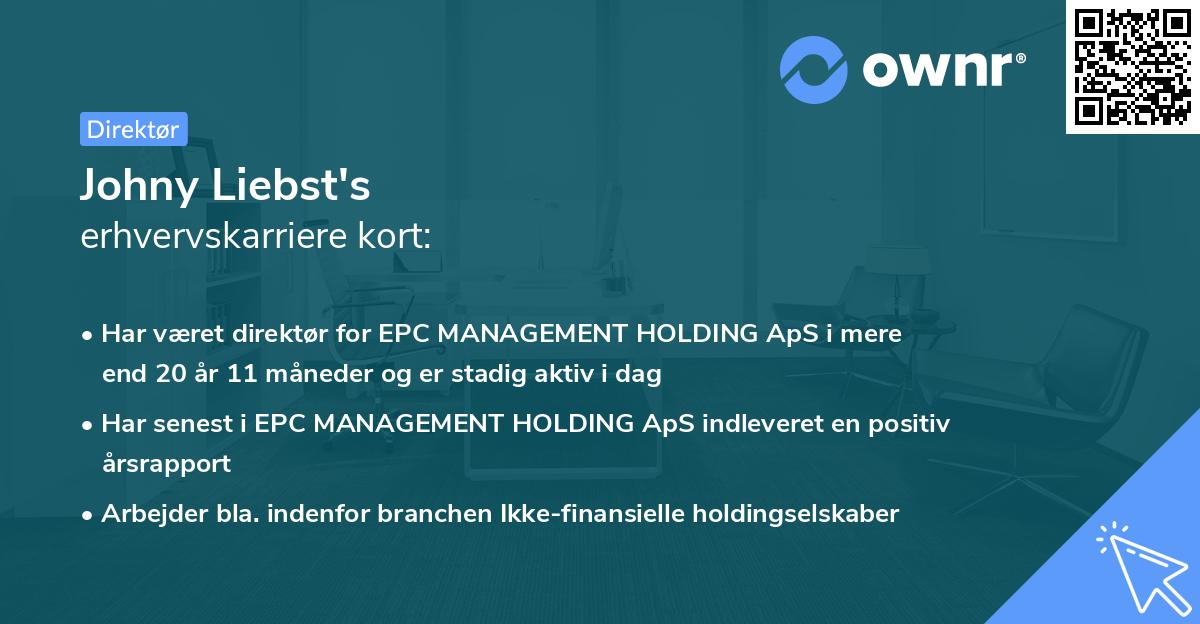Johny Liebst's erhvervskarriere kort