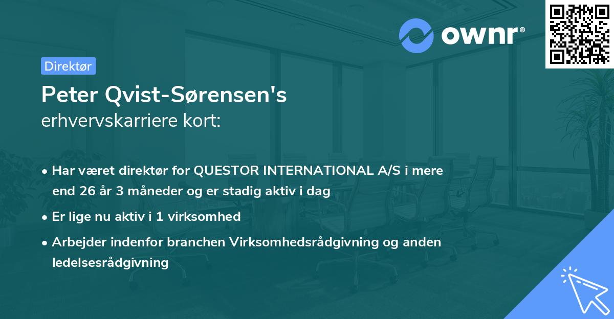 Peter Qvist-Sørensen's erhvervskarriere kort