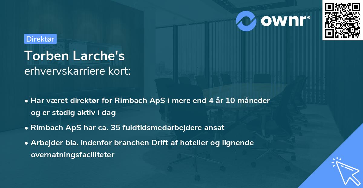 Torben Larche's erhvervskarriere kort