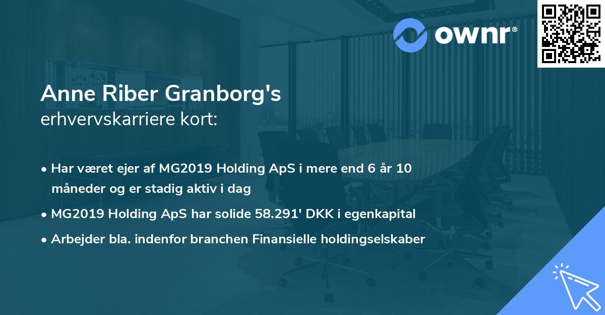 Anne Riber Granborg's erhvervskarriere kort