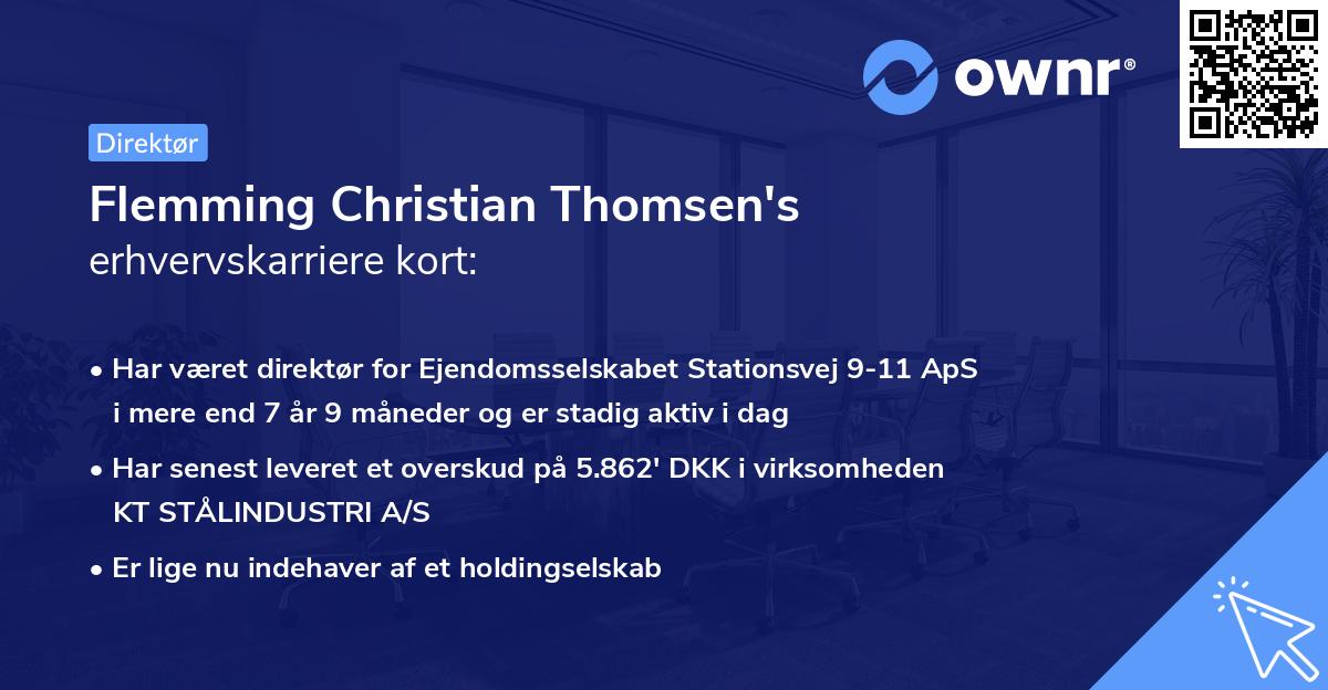 Flemming Christian Thomsen's erhvervskarriere kort