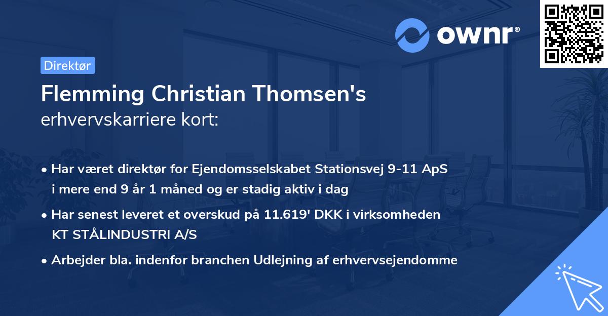Flemming Christian Thomsen's erhvervskarriere kort