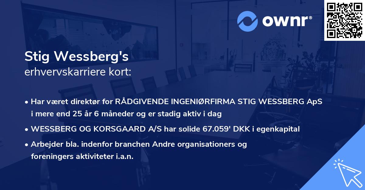 Stig Wessberg's erhvervskarriere kort