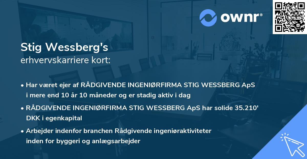 Stig Wessberg's erhvervskarriere kort