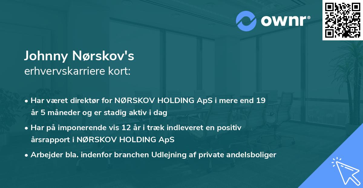 Johnny Nørskov's erhvervskarriere kort