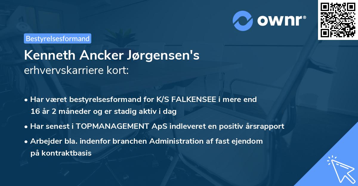 Kenneth Ancker Jørgensen's erhvervskarriere kort