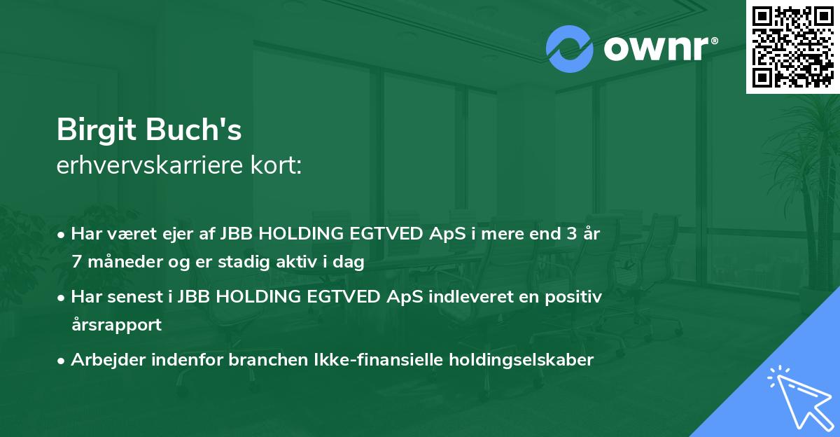 Birgit Buch's erhvervskarriere kort