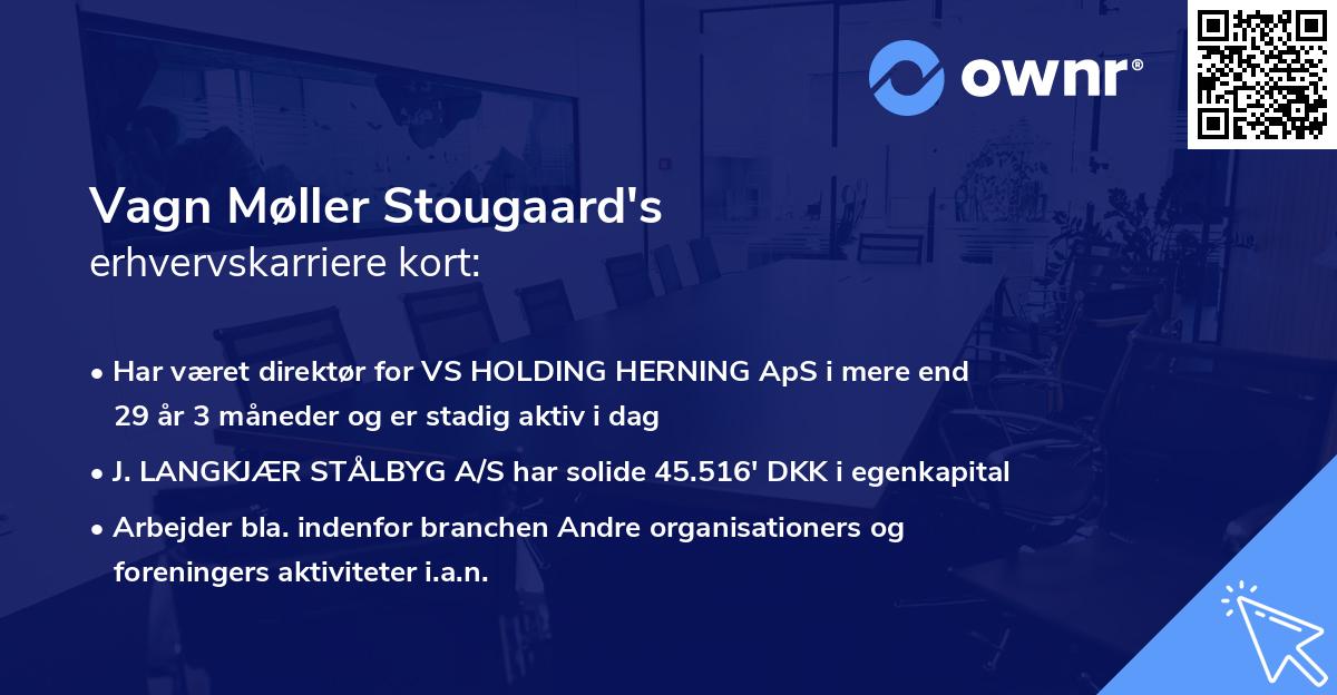 Vagn Møller Stougaard's erhvervskarriere kort