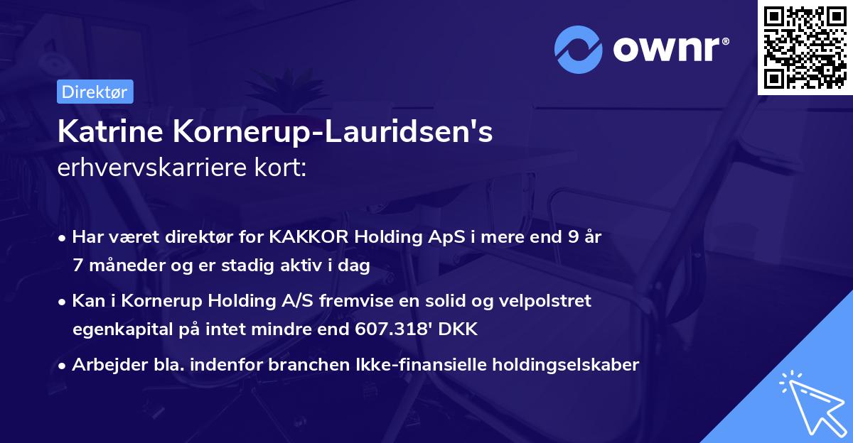 Katrine Kornerup-Lauridsen's erhvervskarriere kort