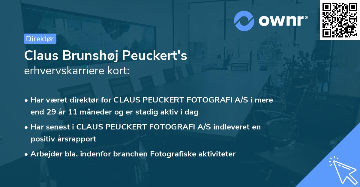 Claus Brunshøj Peuckert's erhvervskarriere kort