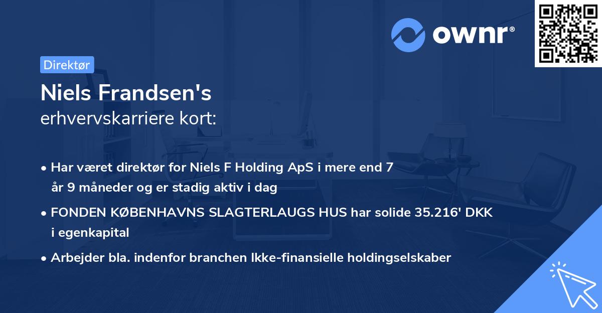 Niels Frandsen's erhvervskarriere kort