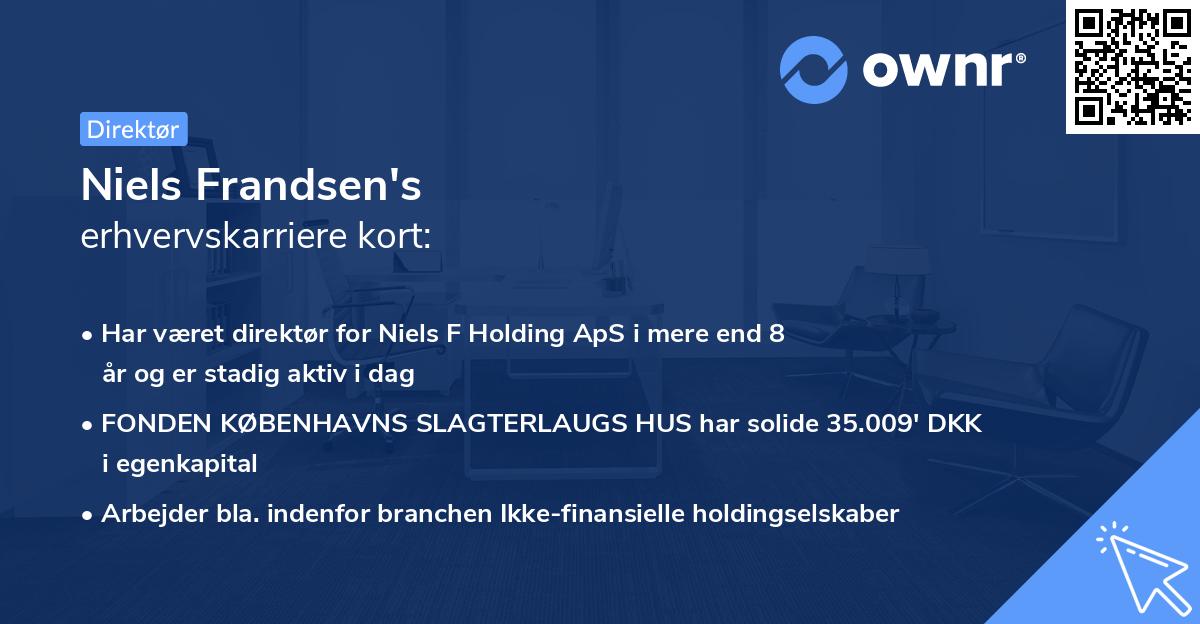 Niels Frandsen's erhvervskarriere kort