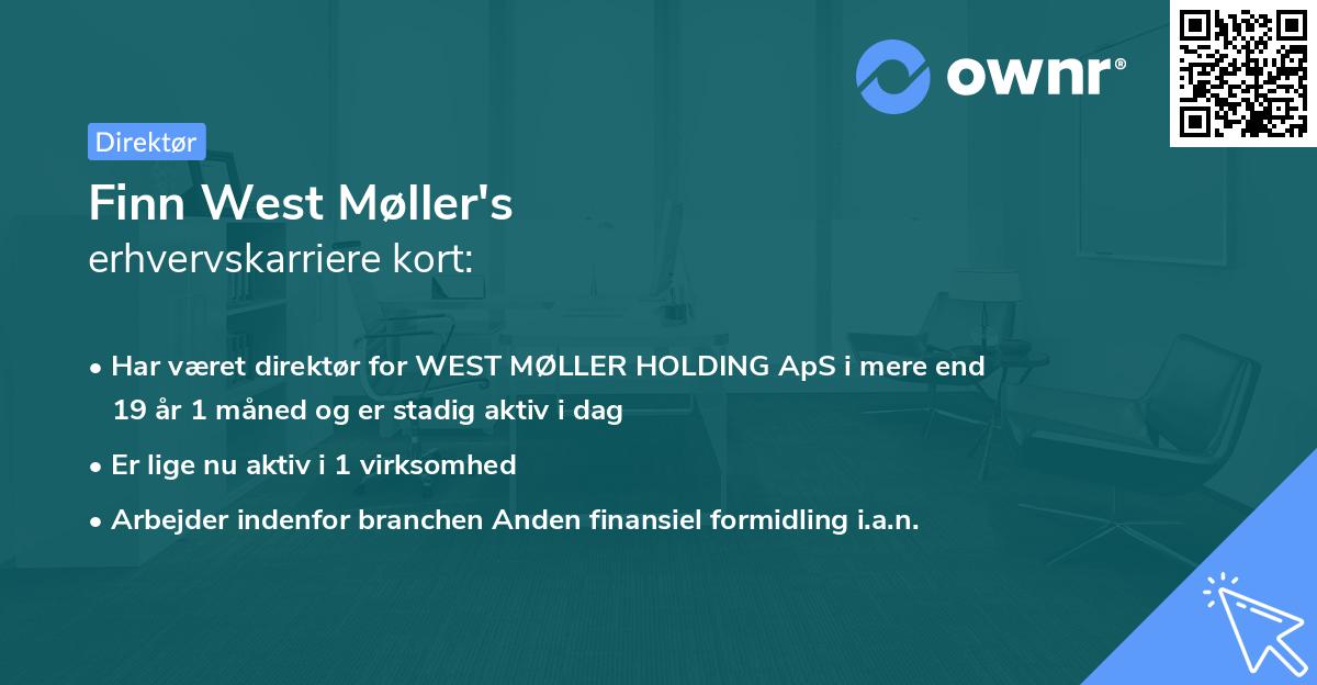 Finn West Møller's erhvervskarriere kort