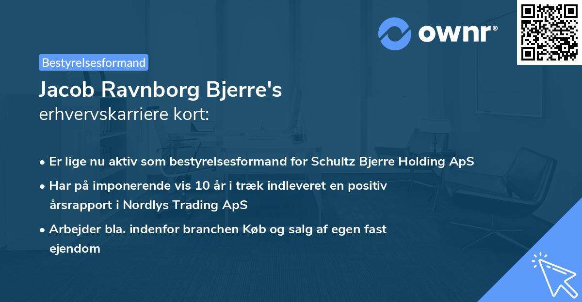 Jacob Ravnborg Bjerre's erhvervskarriere kort