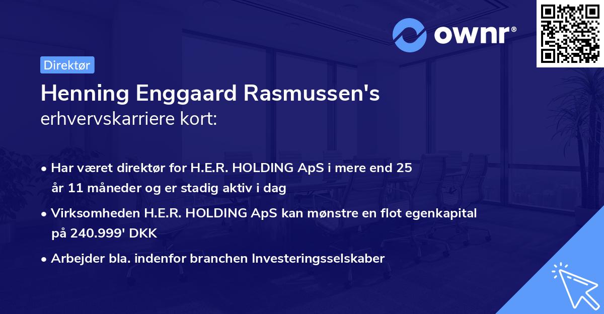 Henning Enggaard Rasmussen's erhvervskarriere kort