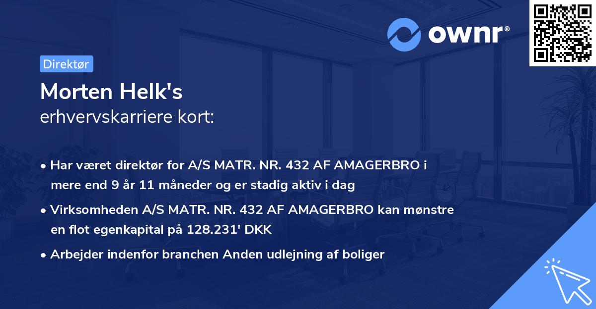 Morten Helk's erhvervskarriere kort