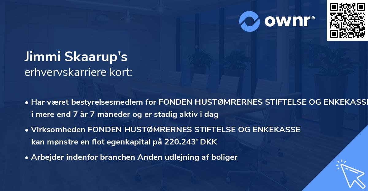 Jimmi Skaarup's erhvervskarriere kort