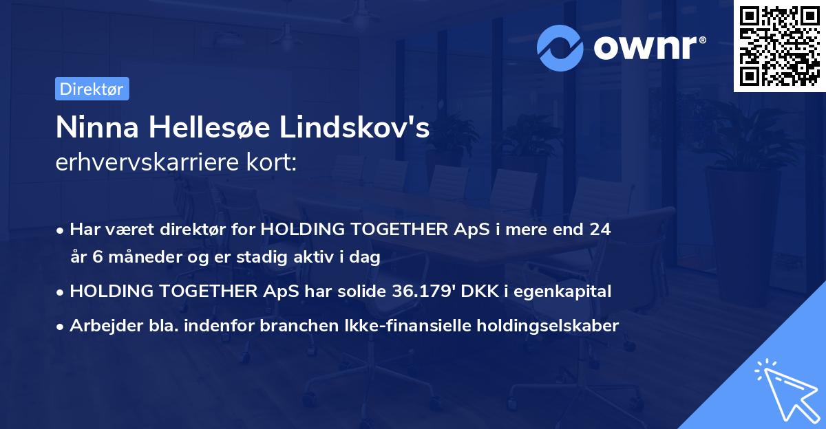 Ninna Hellesøe Lindskov's erhvervskarriere kort