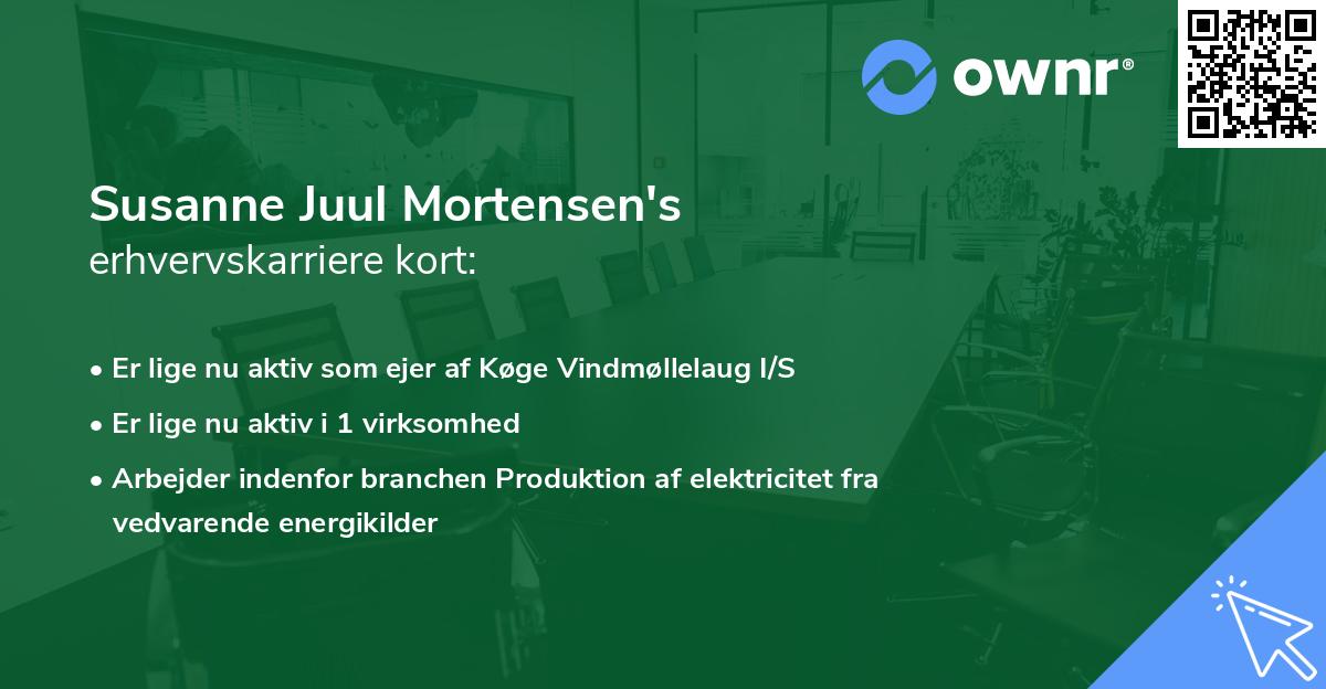 Susanne Juul Mortensen's erhvervskarriere kort