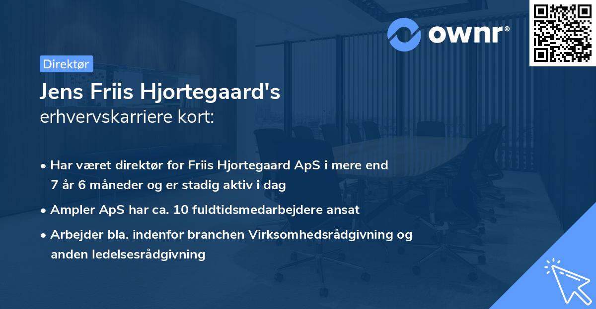 Jens Friis Hjortegaard's erhvervskarriere kort
