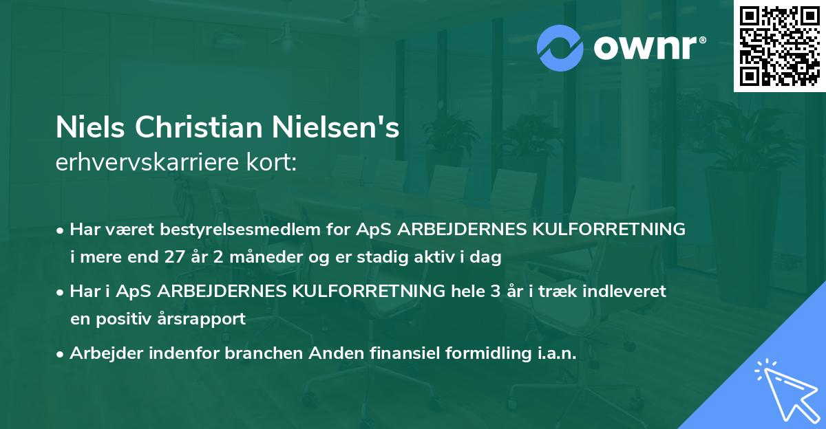Niels Christian Nielsen's erhvervskarriere kort