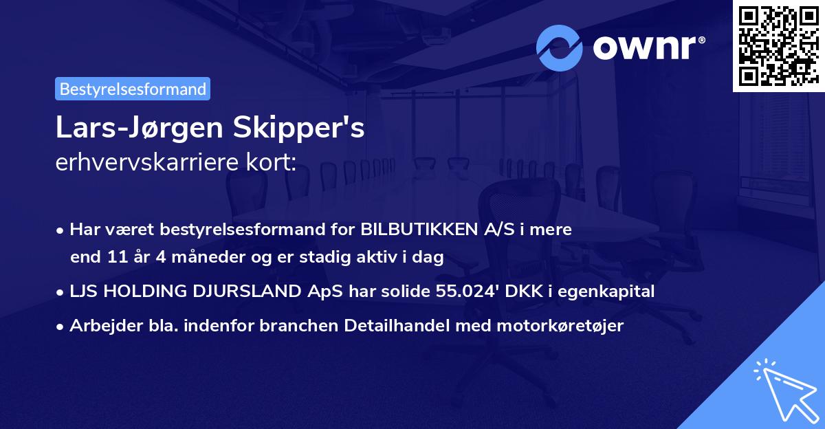 Lars-Jørgen Skipper's erhvervskarriere kort