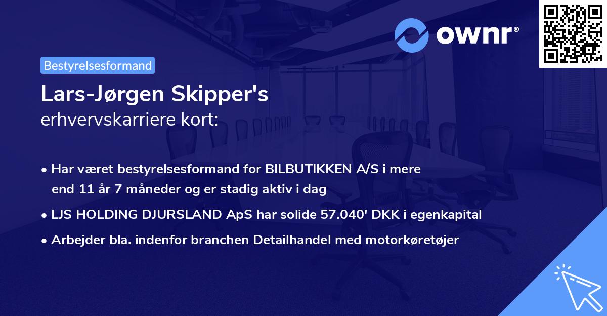 Lars-Jørgen Skipper's erhvervskarriere kort