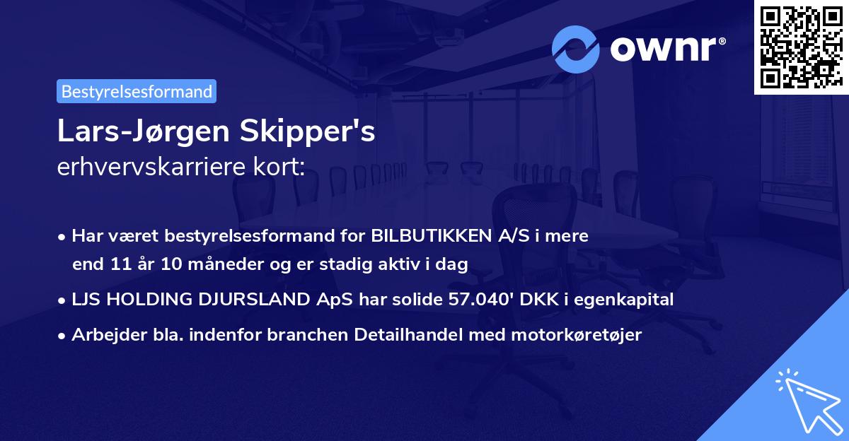 Lars-Jørgen Skipper's erhvervskarriere kort