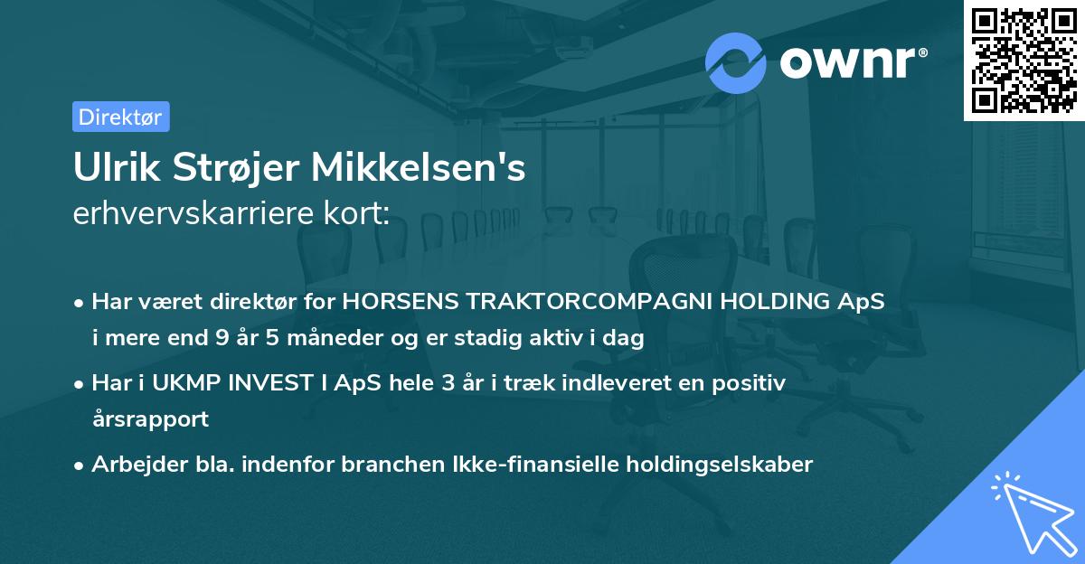 Ulrik Strøjer Mikkelsen's erhvervskarriere kort