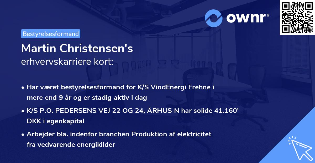 Martin Christensen's erhvervskarriere kort