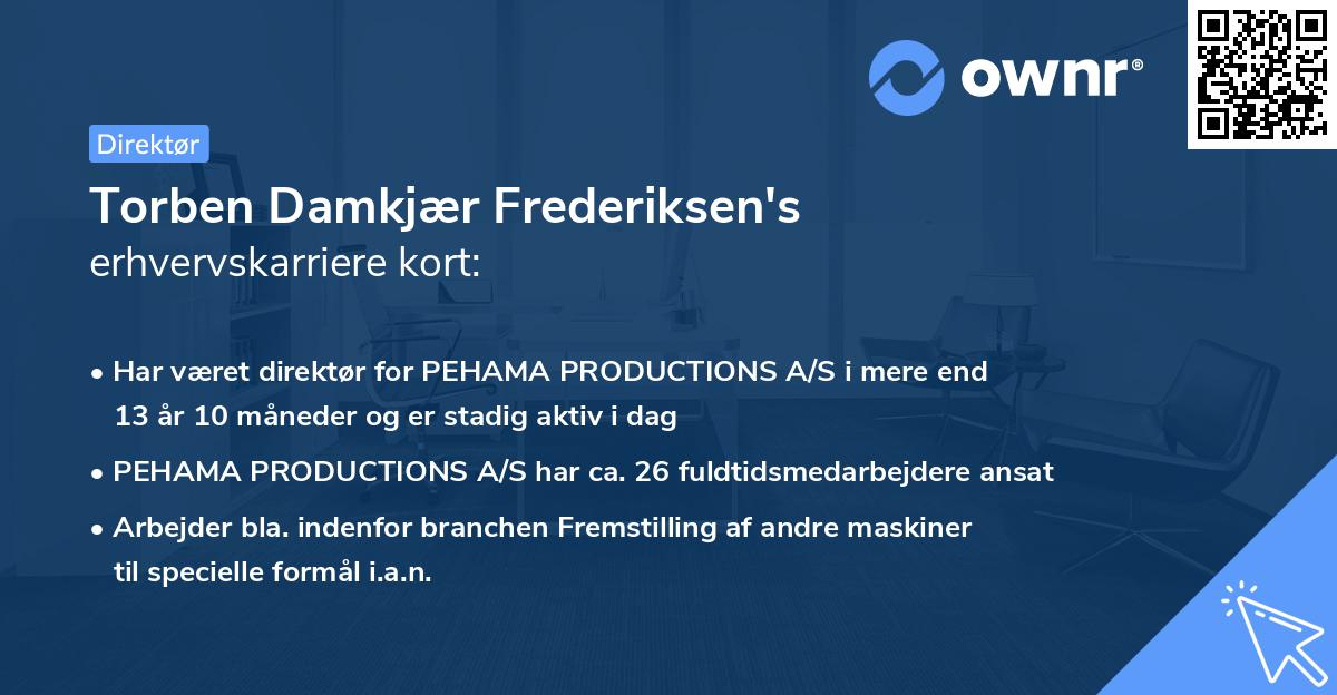 Torben Damkjær Frederiksen's erhvervskarriere kort