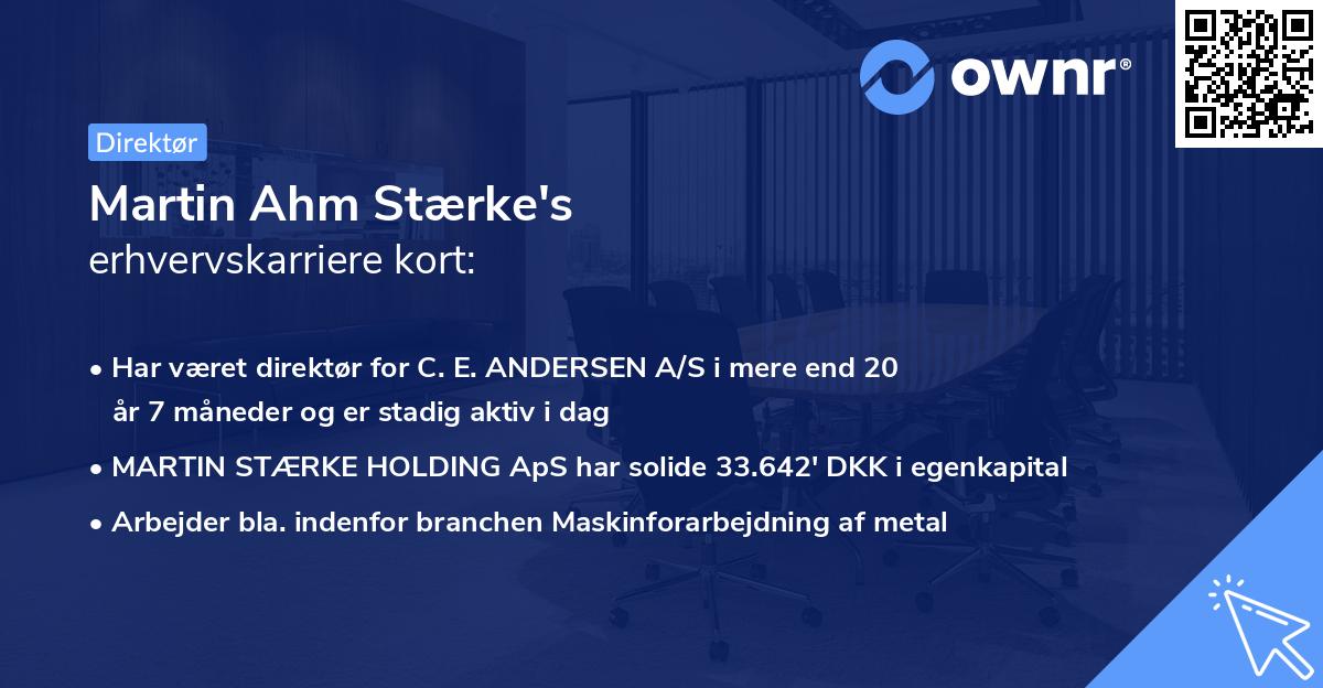 Martin Ahm Stærke's erhvervskarriere kort